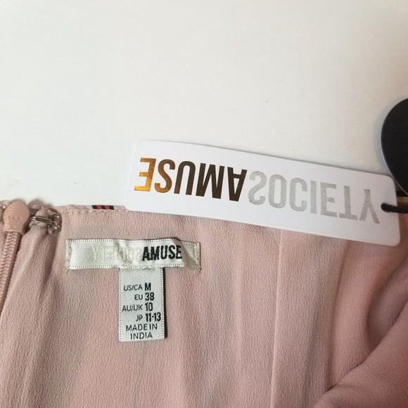 NWT Amuse Society Women's Tiny Dancer Striped Lined Slip Dress Medium Festival - Picture 3 of 11